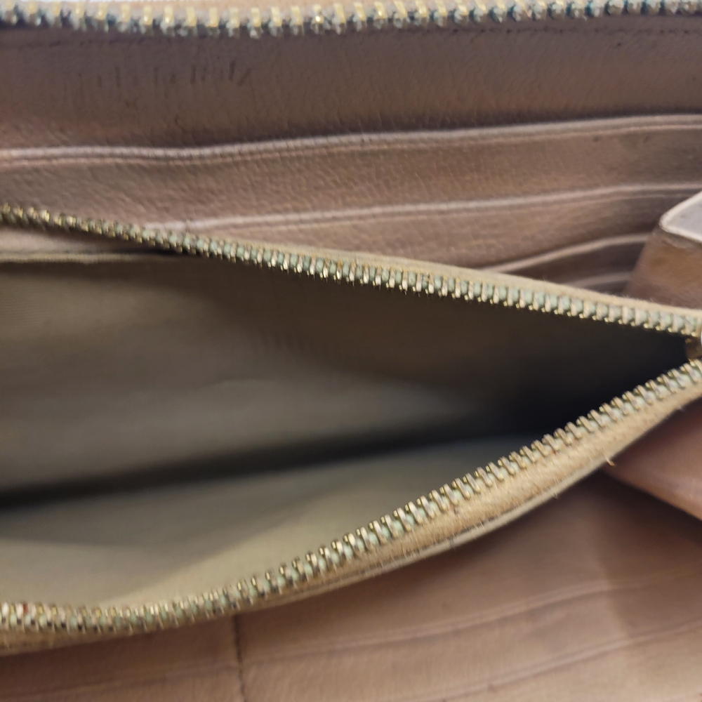 Celine Leather Neutral Continental Zip Wallet - Picture 6 of 7
